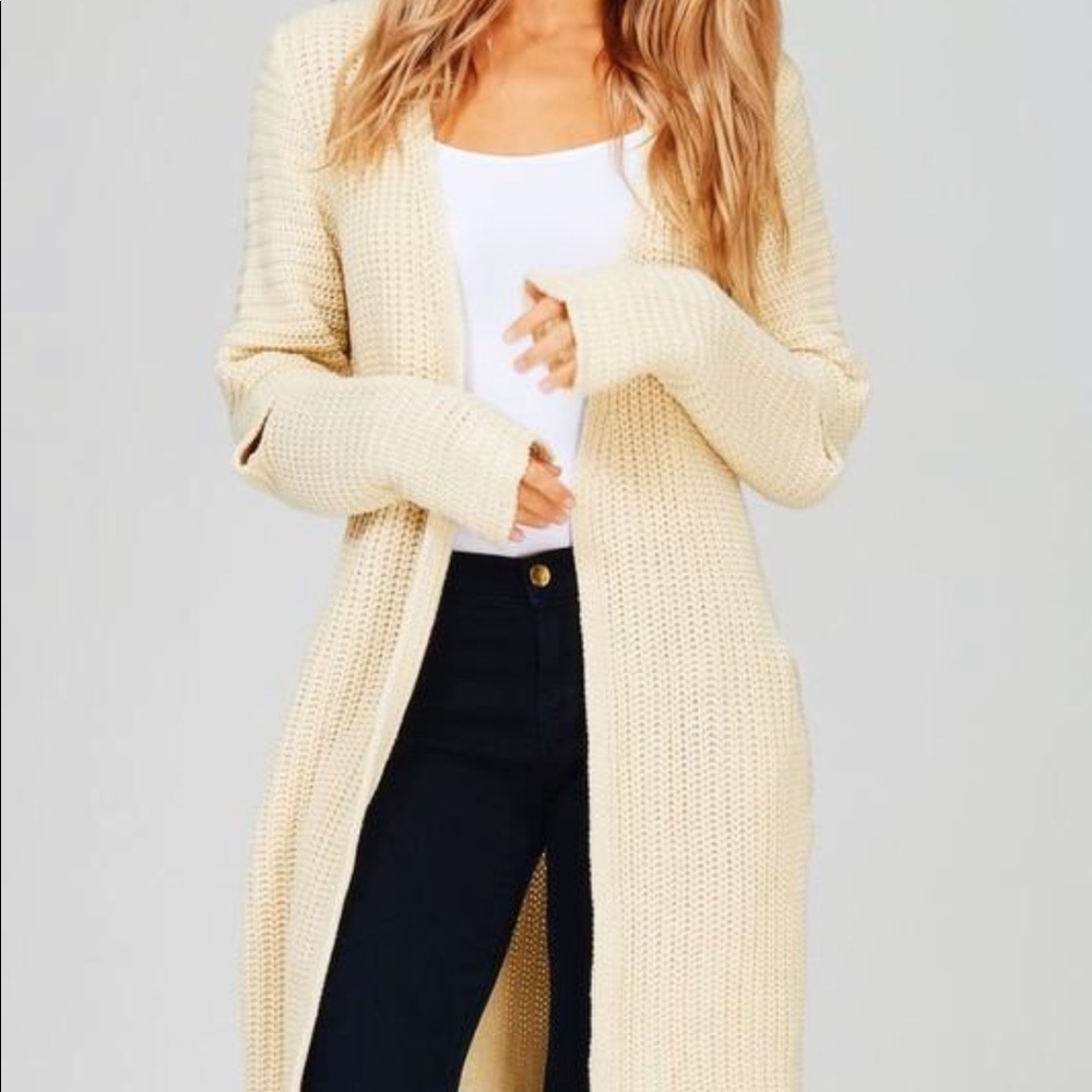 Chunky Knit Cream Cardigan